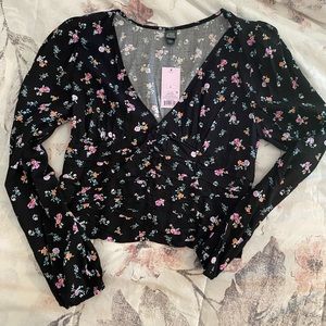 Black floral top